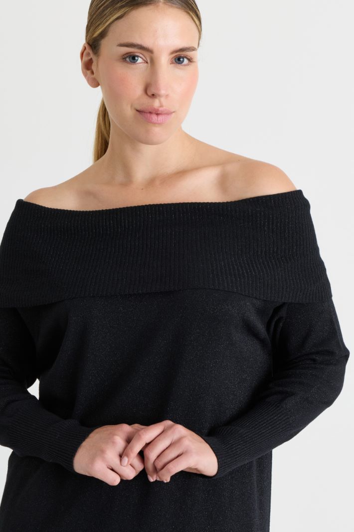 Off-the-shoulder top - BLACK - Intrend - 3