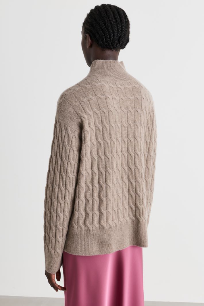 Maglia a trecce - BEIGE - Intrend - 4