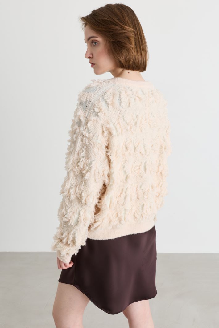Flauschiger Boxy-Pullover - BEIGE - Intrend - 4