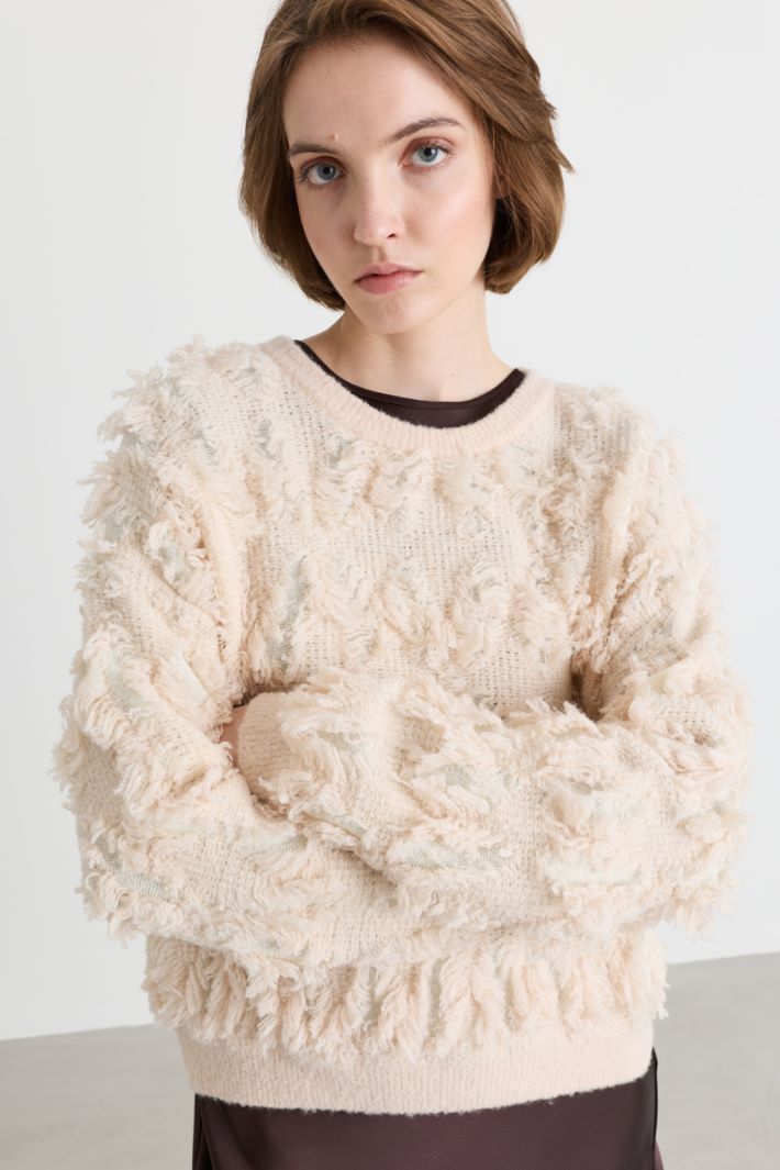 Flauschiger Boxy-Pullover - BEIGE - Intrend - 3