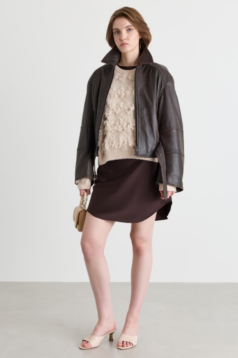 Flauschiger Boxy-Pullover - Intrend