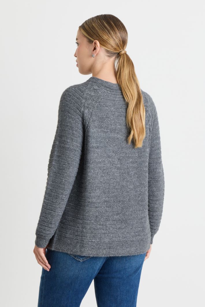 Pullover mit Zopfmuster - GRAU - Intrend - 4