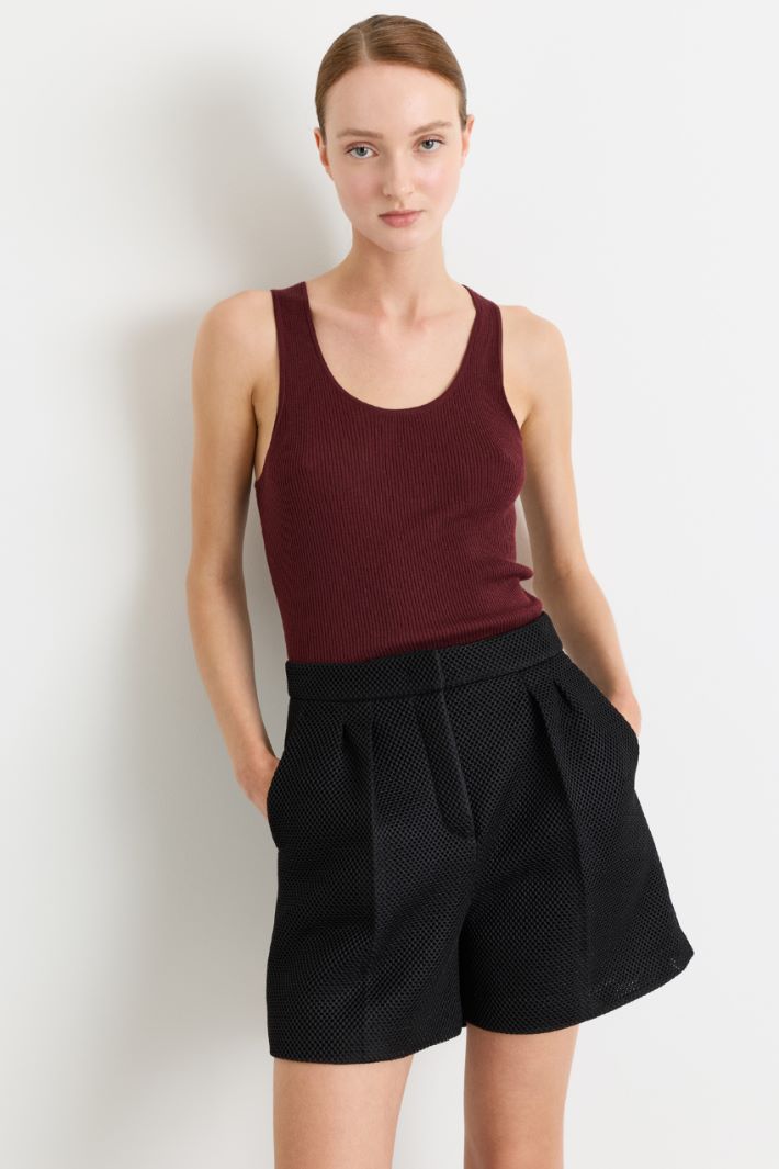 Top en maille - BORDEAUX - Intrend - 2