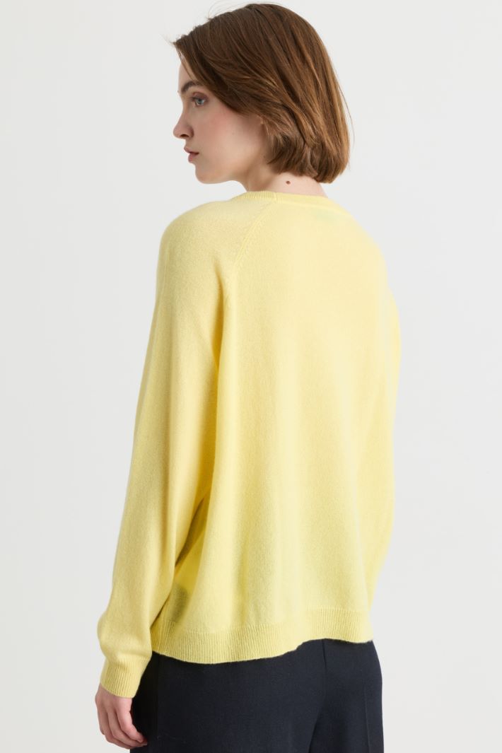 Oversized raglan jumper - YELLOW - Intrend - 4