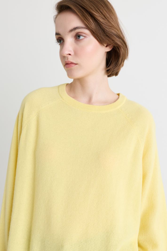 Oversized raglan jumper - YELLOW - Intrend - 3