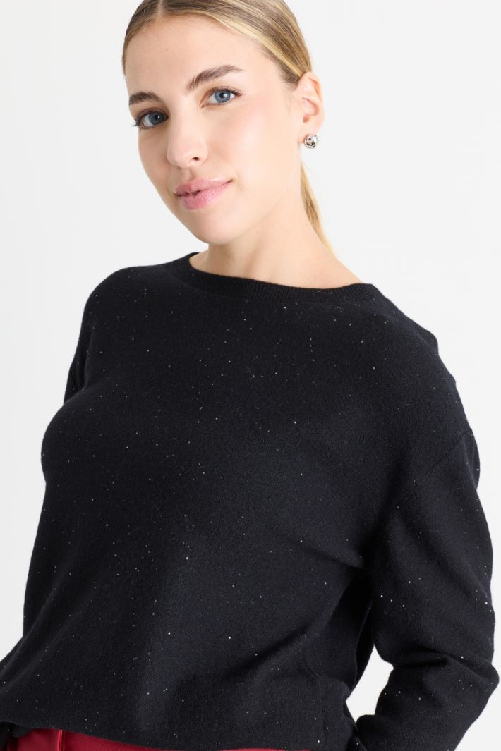 Pull à micro-sequins - NOIR - Intrend - 3