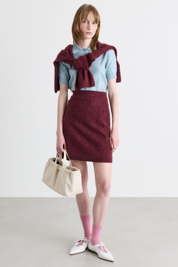 Polo à sequins - BLEU CLAIR - Intrend