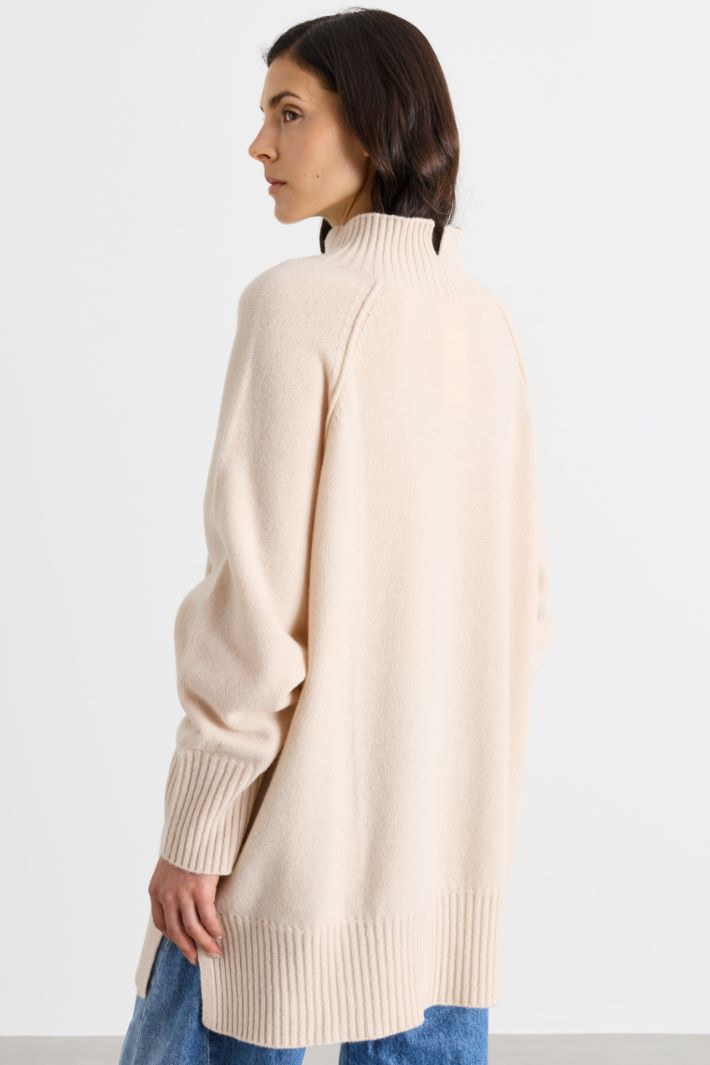 Polo neck jumper - IVORY - Intrend - 4