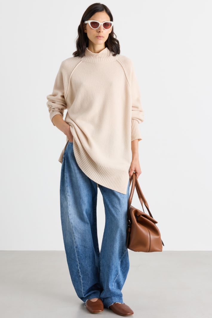 Polo neck jumper - IVORY - Intrend