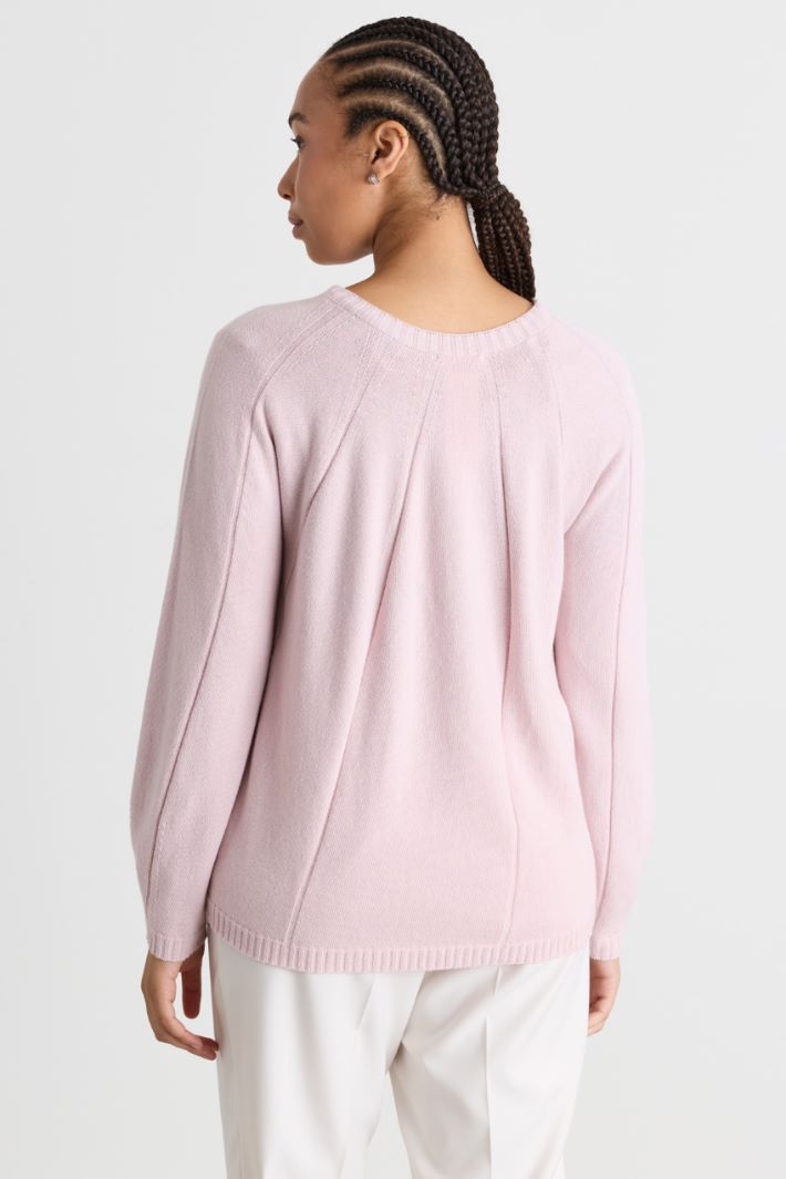 Sunray-Ribbed Jumper - PINK - Intrend - 4