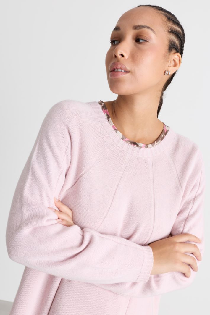 Pull à côtes soleil - ROSE - Intrend - 3