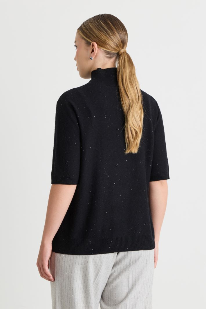 Pailletten-Pullover - SCHWARZ - Intrend - 4