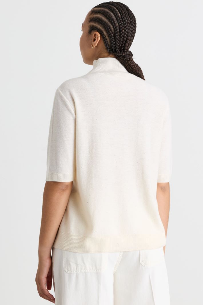 Pailletten-Pullover - WEISS - Intrend - 4