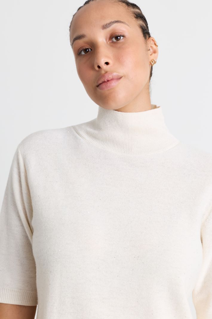 Pailletten-Pullover - WEISS - Intrend - 3