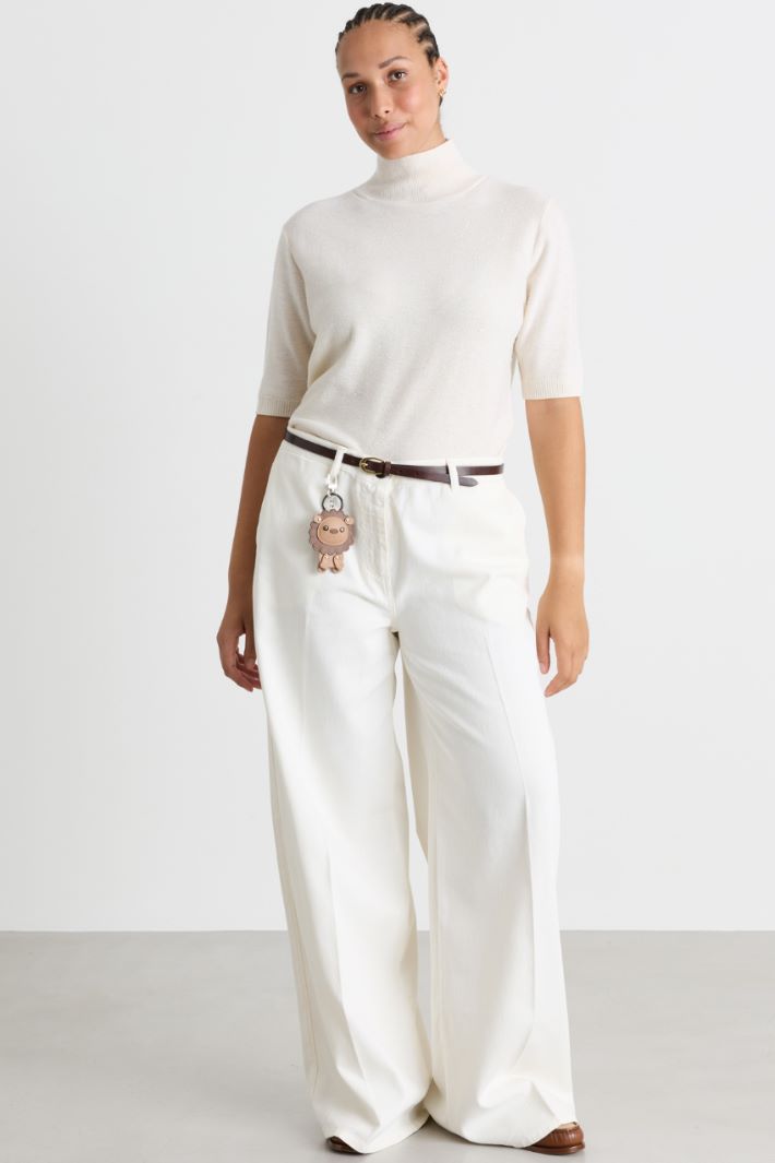 Pailletten-Pullover - WEISS - Intrend