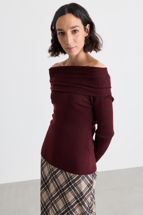 Slim-fit cowl neck jumper - Intrend