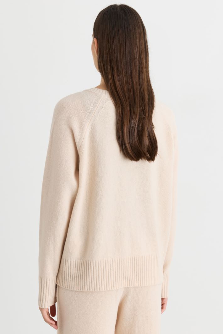 Kastiger Strickpullover mit Raglanärmeln - BEIGE - Intrend - 4