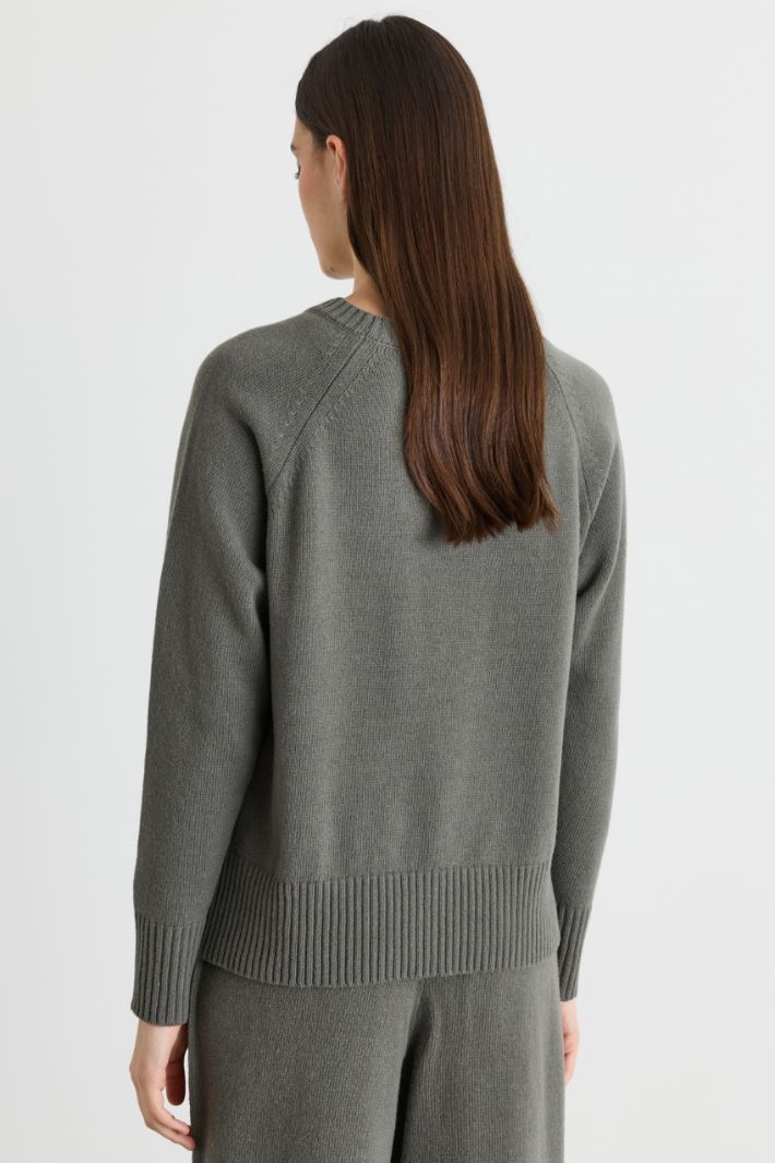 Kastiger Strickpullover mit Raglanärmeln - GRAU - Intrend - 4