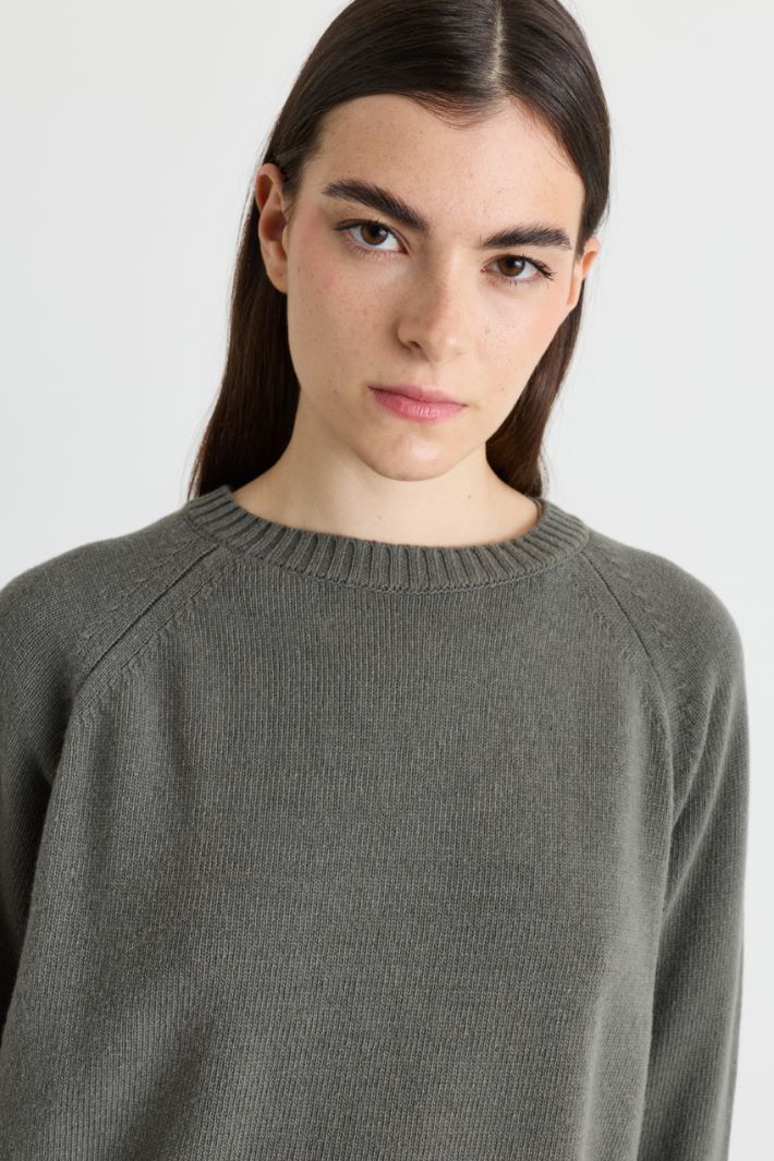 Kastiger Strickpullover mit Raglanärmeln - GRAU - Intrend - 3