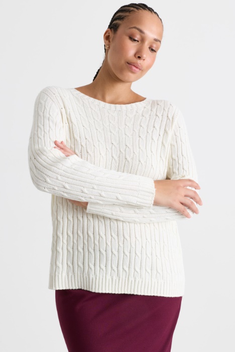 Zopfstrickpullover - Intrend