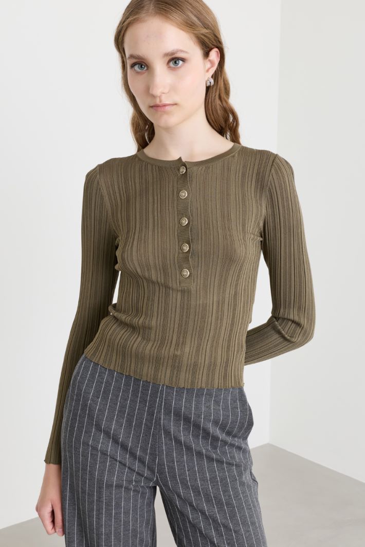 Henley Top - GREEN - Intrend - 2