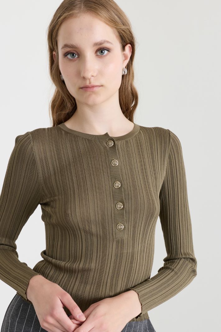 Henley Top - GREEN - Intrend - 3