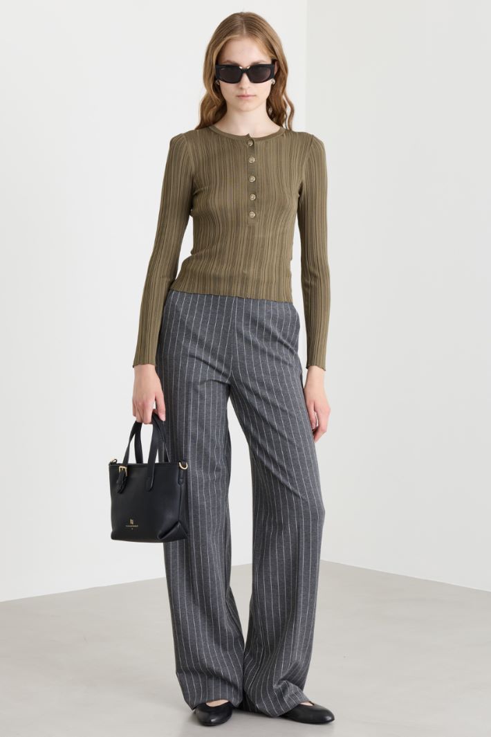 Henley Top - GREEN - Intrend
