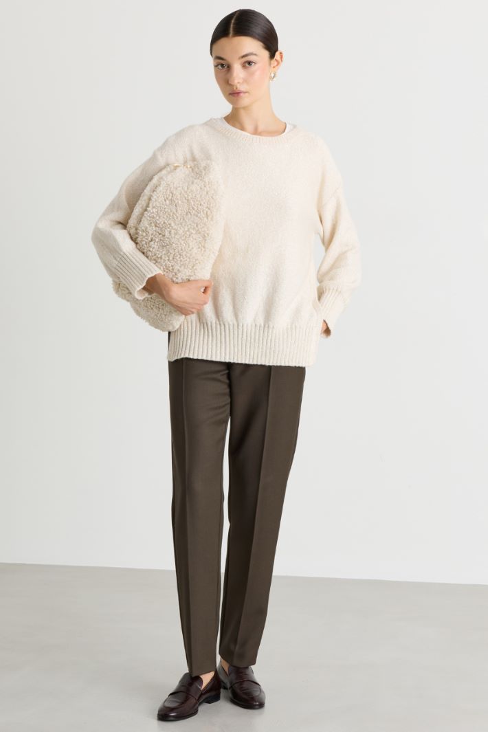 Maglia con paillettes - BIANCO - Intrend