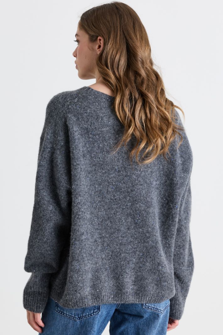 Pull boxy en fil noppé - GRIS - Intrend - 4