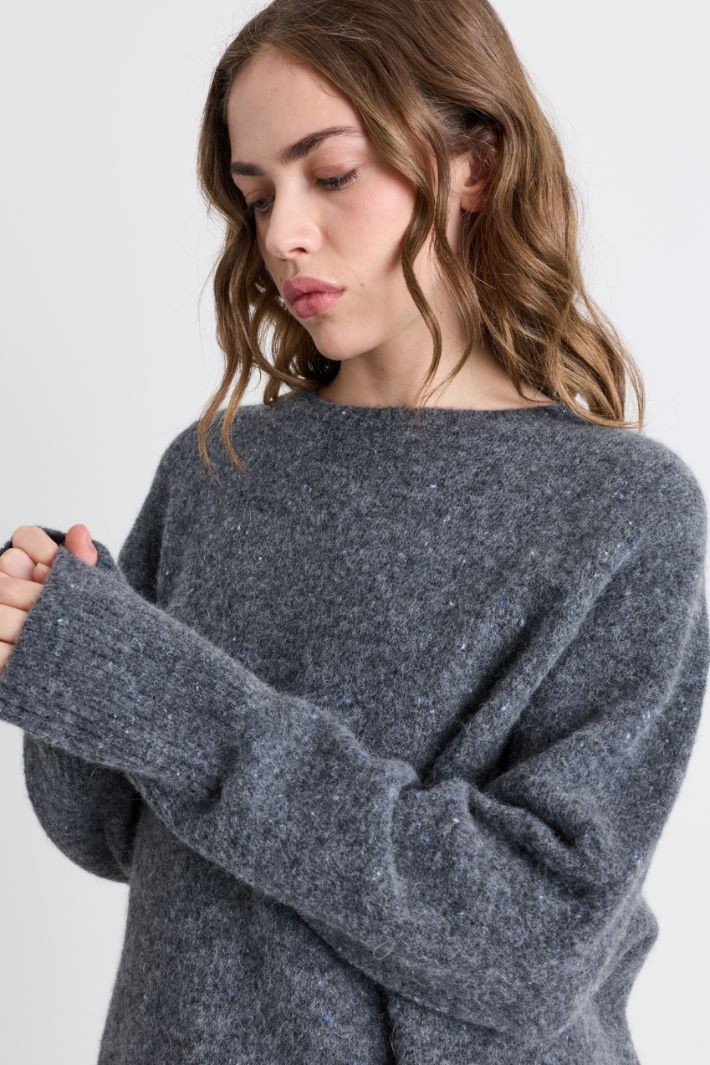Pull boxy en fil noppé - GRIS - Intrend - 3