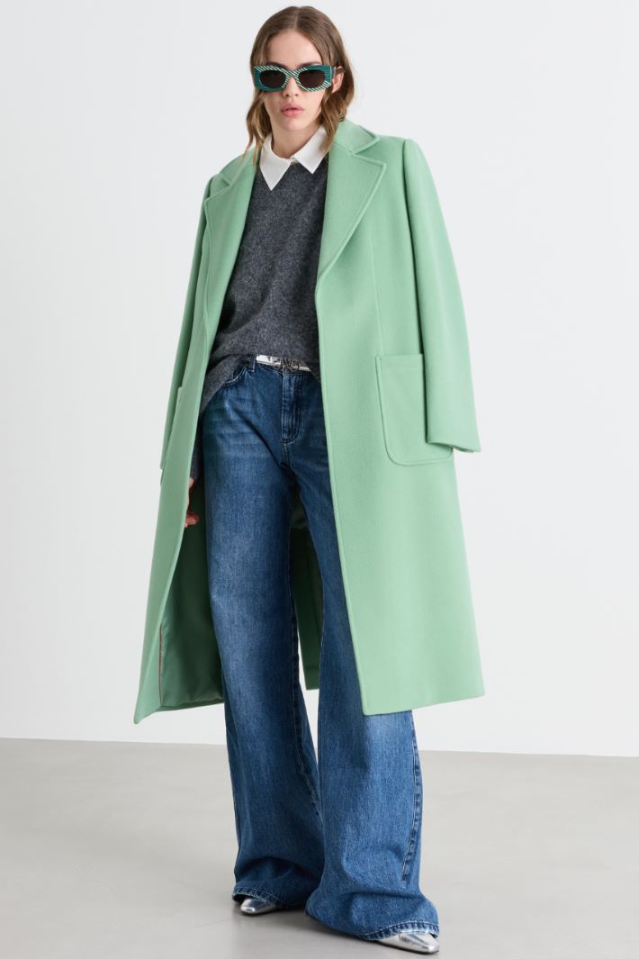 Pull boxy en fil noppé - GRIS - Intrend
