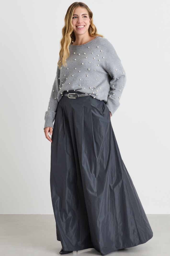 Maglia con perle - GRIGIO - Intrend