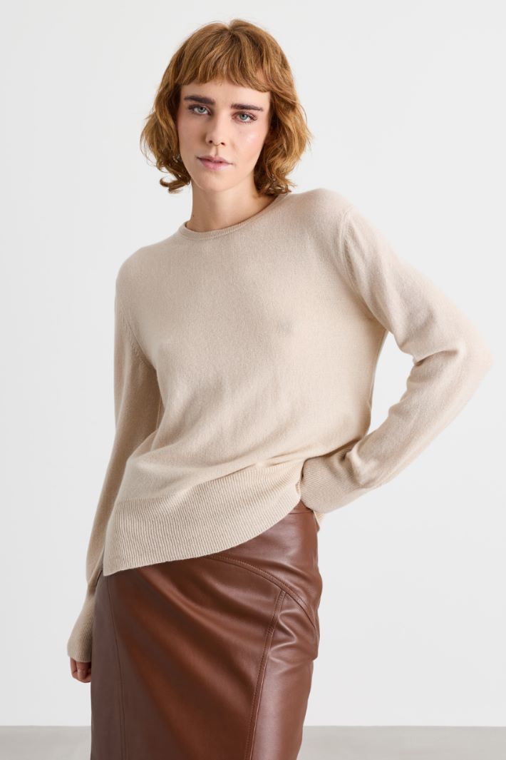 Pull à fentes latérales - BEIGE - Intrend - 2