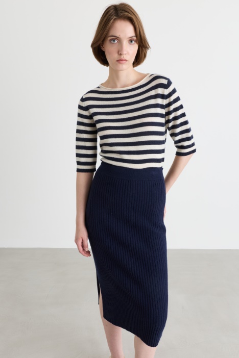Rib-trimmed jumper - Intrend