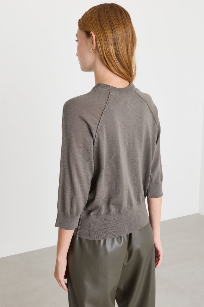 Maglia con manica raglan - VERDE - Intrend - 4
