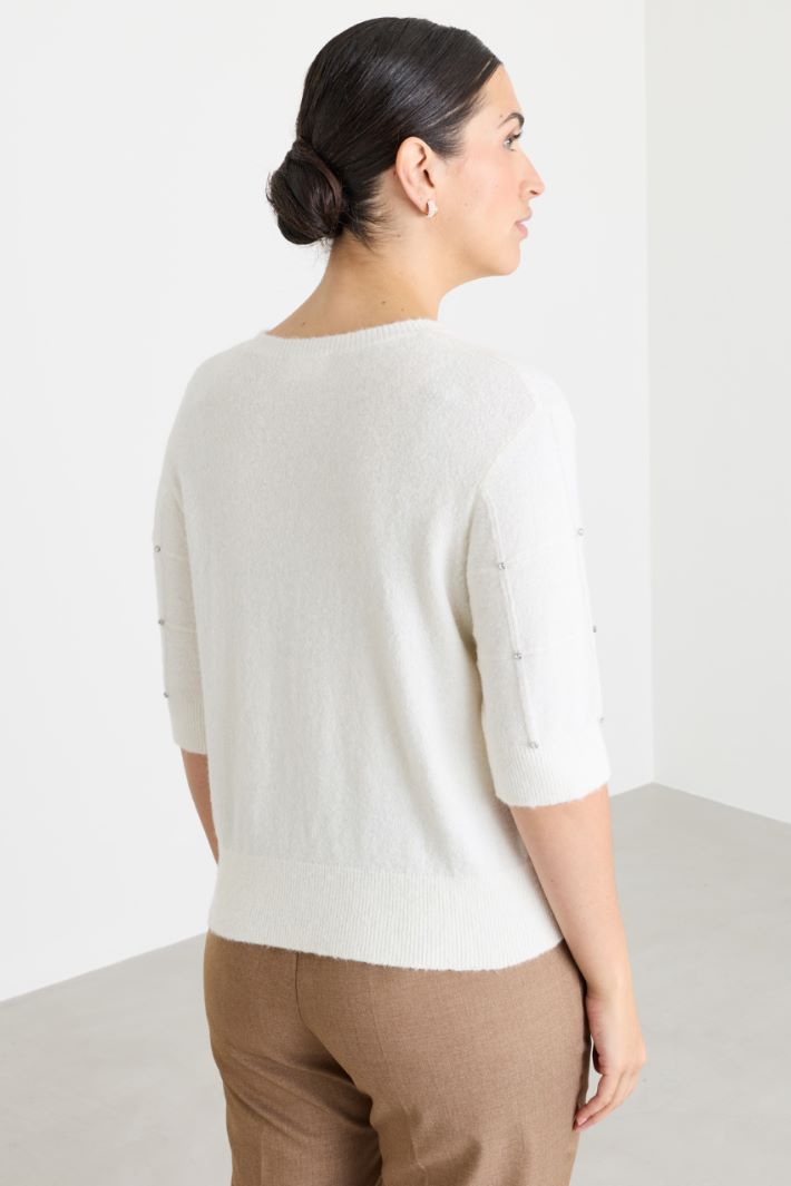 Strass-Pullover - WEISS - Intrend - 4