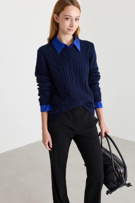 Cable-knit jumper - Intrend
