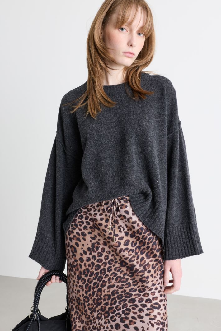 Ribbed jumper - GREY - Intrend - 2