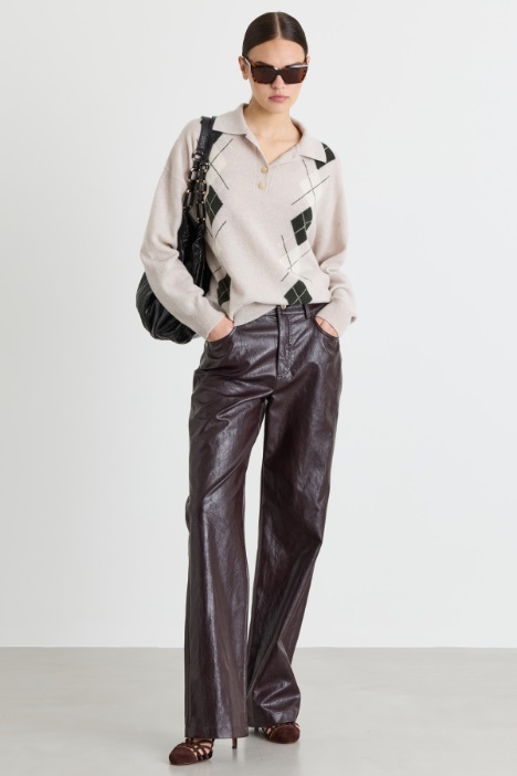 Polo de punto con intarsia - Intrend