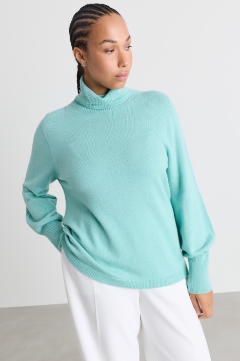 Semi-fitted polo neck jumper - Intrend