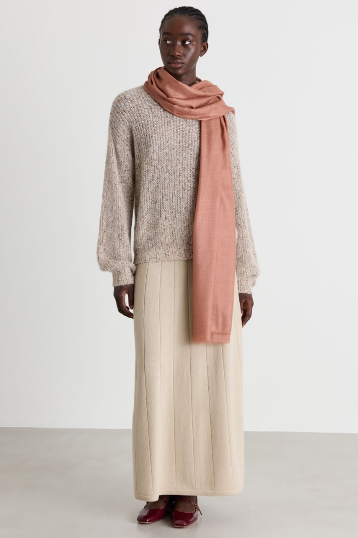 Maglia in filato bottonato - BEIGE - Intrend