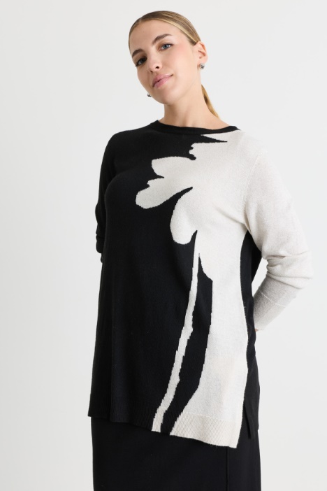 Intarsia-knit jumper - Intrend