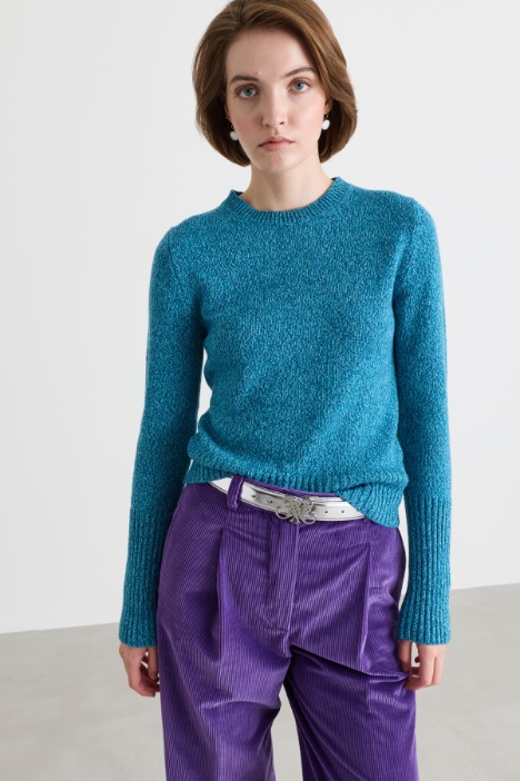 Slim-fit jumper with ribbed detailing - Intrend