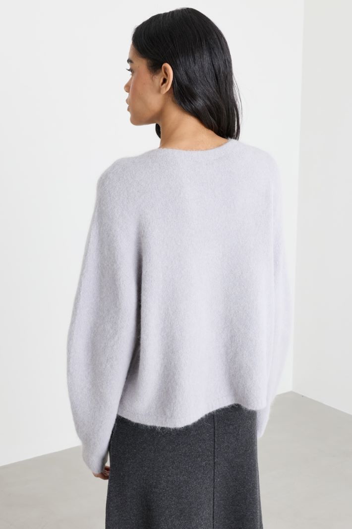Maglia girocollo boxy - GRIGIO - Intrend - 4