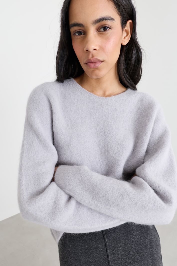 Maglia girocollo boxy - GRIGIO - Intrend - 3