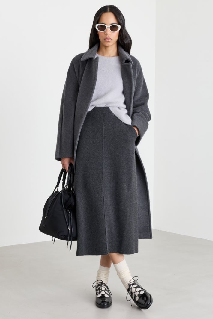Maglia girocollo boxy - GRIGIO - Intrend