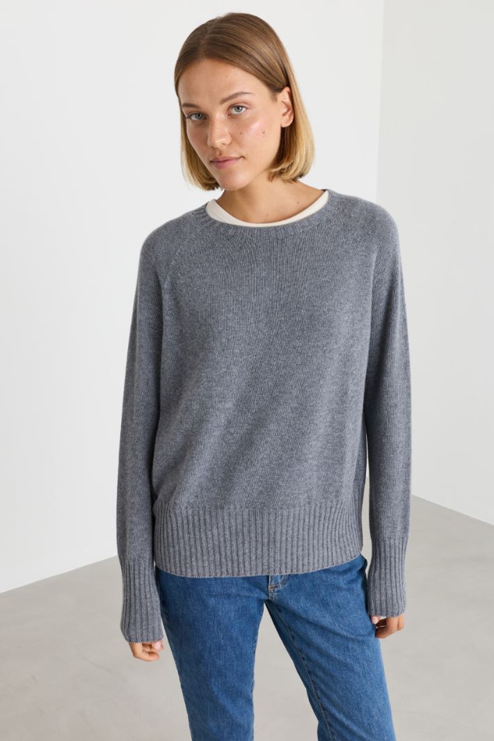 Oversized jumper - GREY - Intrend - 2