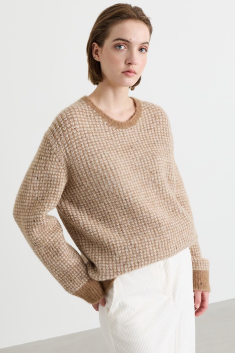 Boxy jacquard jumper - Intrend