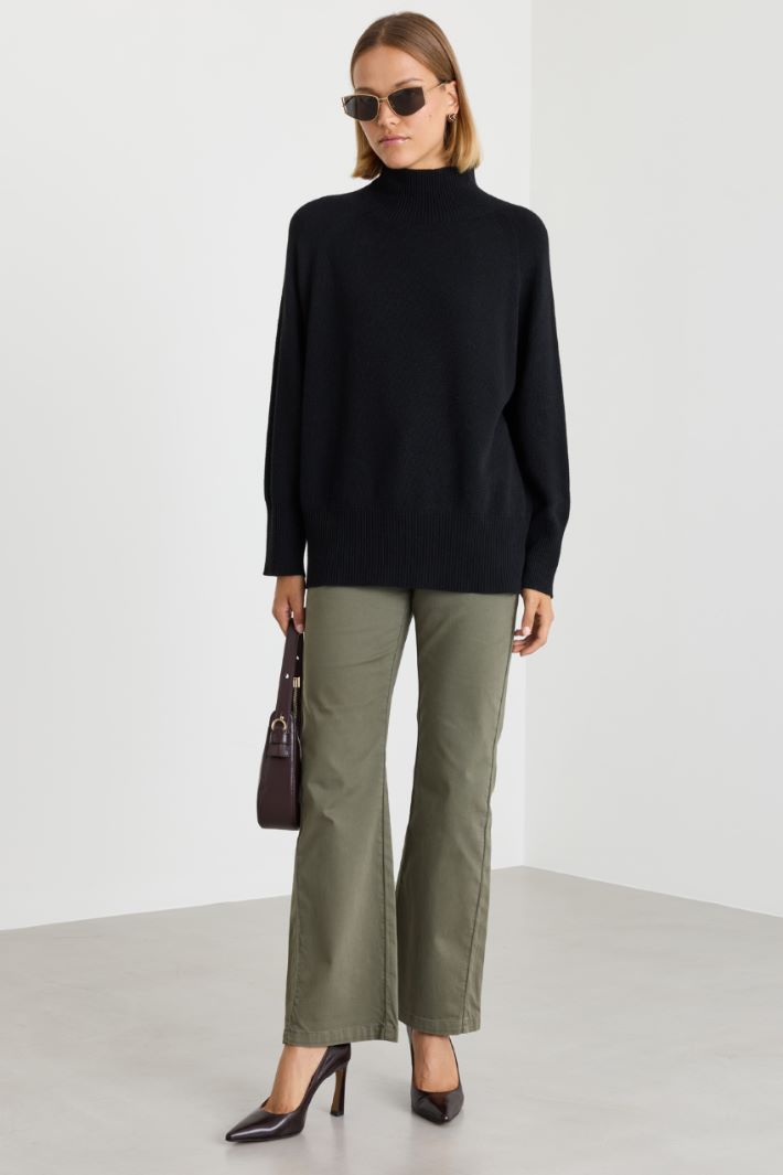 Maglia dolcevita oversize - NERO - Intrend