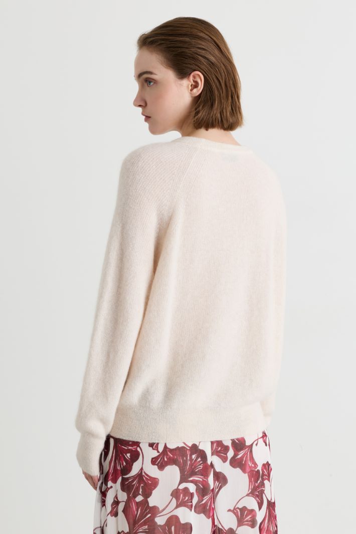 Soft raglan-sleeve jumper - IVORY - Intrend - 4